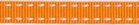 Oranje-wit stippel grosgrain/ribsband 10 mm (ca. 25 m)