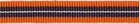 Oranje-donker blauw-wit streep grosgrain/ribsband 10 mm (ca. 25 m)