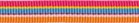 Roze-geel-licht blauw-rood-wit-oranje streep grosgrain/ribsband 10 mm (ca. 25 m)