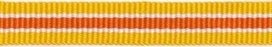 Geel-wit oranje streep grosgrain/ribsband 10 mm (ca. 25 m)