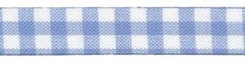 Licht blauw-wit geruit band 13 mm (ca. 32 m)