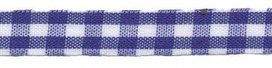 Donker blauw-wit geruit band 13 mm (ca. 32 m)