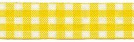 Geel-wit geruit band 19 mm (ca. 32 m)