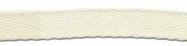 Creme / ivoor keperband 10 mm (ca. 25 m)