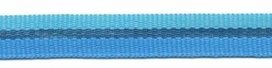 Aqua blauw-zilver-blauw streep grosgrain/ribsband 10 mm (ca. 45 m)