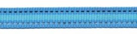 Blauw-zilver-aqua blauw streep grosgrain/ribsband 10 mm (ca. 45 m)