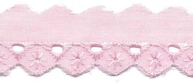Broderie roze 25 mm 