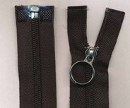 Deelbare rits zwart 40 cm 