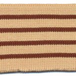 Boord khaki-donker bruin gestreept 