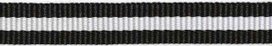 Zwart-wit-zwart streep grosgrain/ribsband 10 mm (ca. 25 m)