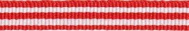 Rood-wit streep grosgrain/ribsband 10 mm (ca. 25 m)