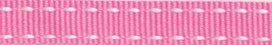 Roze-wit stippel grosgrain/ribsband 10 mm (ca. 25 m)