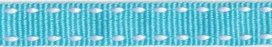 Licht blauw-wit stippel grosgrain/ribsband 10 mm (ca. 25 m)