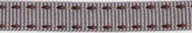 Grijs-bruin stippel grosgrain/ribsband 10 mm (ca. 25 m)