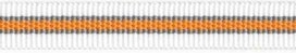 Wit-grijs-oranje streep grosgrain/ribsband 10 mm (ca. 25 m)