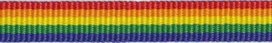 Regenboog grosgrain/ribsband rood-oranje-geel-groen-blauw 10 mm (ca. 25 m)