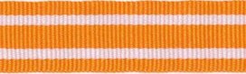 Oranje-wit streepband 19 mm (ca. 45 m)