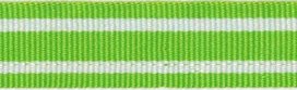 Gifgroen-wit streepband 19 mm (ca. 45 m)