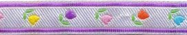 Zilver-paars tulpenband 12 mm (ca. 22 m)