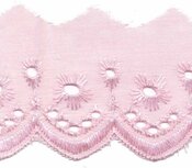 Broderie licht roze 50 mm (ca. 13,5 m)