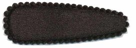 Haarkniphoesje fluweel zwart 5 cm (ca. 20 stuks)