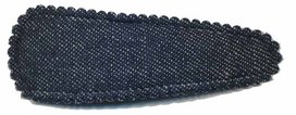 Haarknip met haarkniphoesje denim 7 cm (10 stuks)
