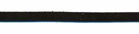 Imitatie suede veter zwart 3 mm (ca. 10 m)
