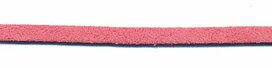 Imitatie suede veter oud roze 3 mm (ca. 10 m)