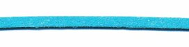 Imitatie suede veter aqua 3 mm (ca. 10 m)