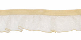 Creme roezel elastiek 19 mm (ca. 10 meter)