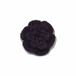 Gehaakt roosje donker blauw 25 mm (10 stuks)