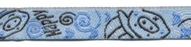 Blauw biggetjes-band 12 mm (ca. 22 m)