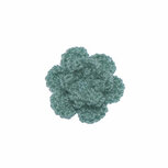 Gehaakt roosje zeegroen 25 mm (10 stuks)