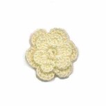 Gehaakt roosje ivoor 25 mm (10 stuks)