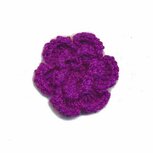 Gehaakt roosje paars 25 mm (10 stuks)