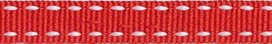 Rood-wit stippel grosgrain/ribsband 10 mm (ca. 25 m)