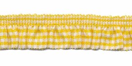 Geel-wit geruite roezel elastiek 19 mm (ca. 10 meter)