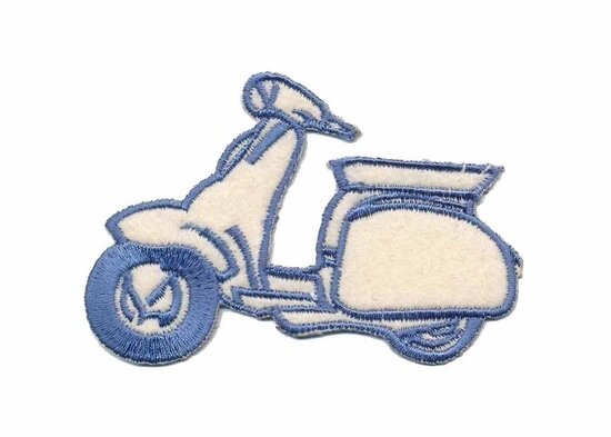 Applicatie scooter creme/blauw (5 stuks)