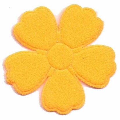 Applicatie bloem oranje groot (ca. 25 stuks)