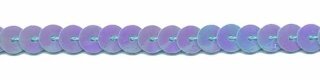 Licht blauw paillettenband 7 mm (ca. 90 m)