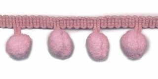 Pompom band oud roze (ca. 9 meter)