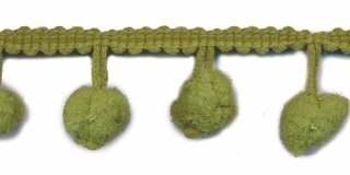 Pompom band legergroen (ca. 9 meter)