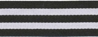 Zwart-wit streepband 25 mm (ca. 45 m)