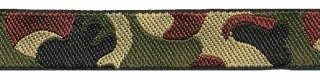 Groen-bruin-zand leger/camouflage sierband 12 mm (ca. 22 m)