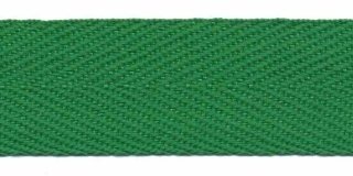 Grasgroen keperband 25 mm (ca. 45 m)
