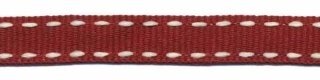 Cognac-creme stippel grosgrain/ribsband 10 mm (ca. 25 m)