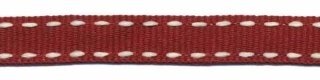 Cognac-creme stippel grosgrain/ribsband 10 mm (ca. 25 m)