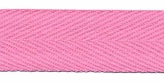Roze keperband 25 mm (ca. 45 m)