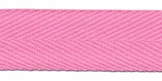 Roze keperband 25 mm (ca. 45 m)