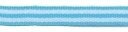 Aqua blauw-wit streep grosgrain/ribsband 10 mm (ca. 25 m)